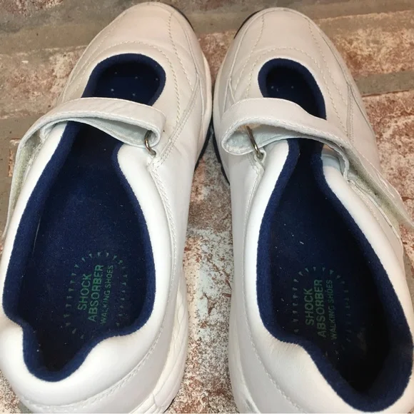Propet Women's White Navy Mary Jane Therapeutic Walker Shoes size 9 W - Picture 8 of 16
